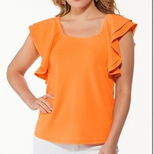 Ruffled Square Neck Top